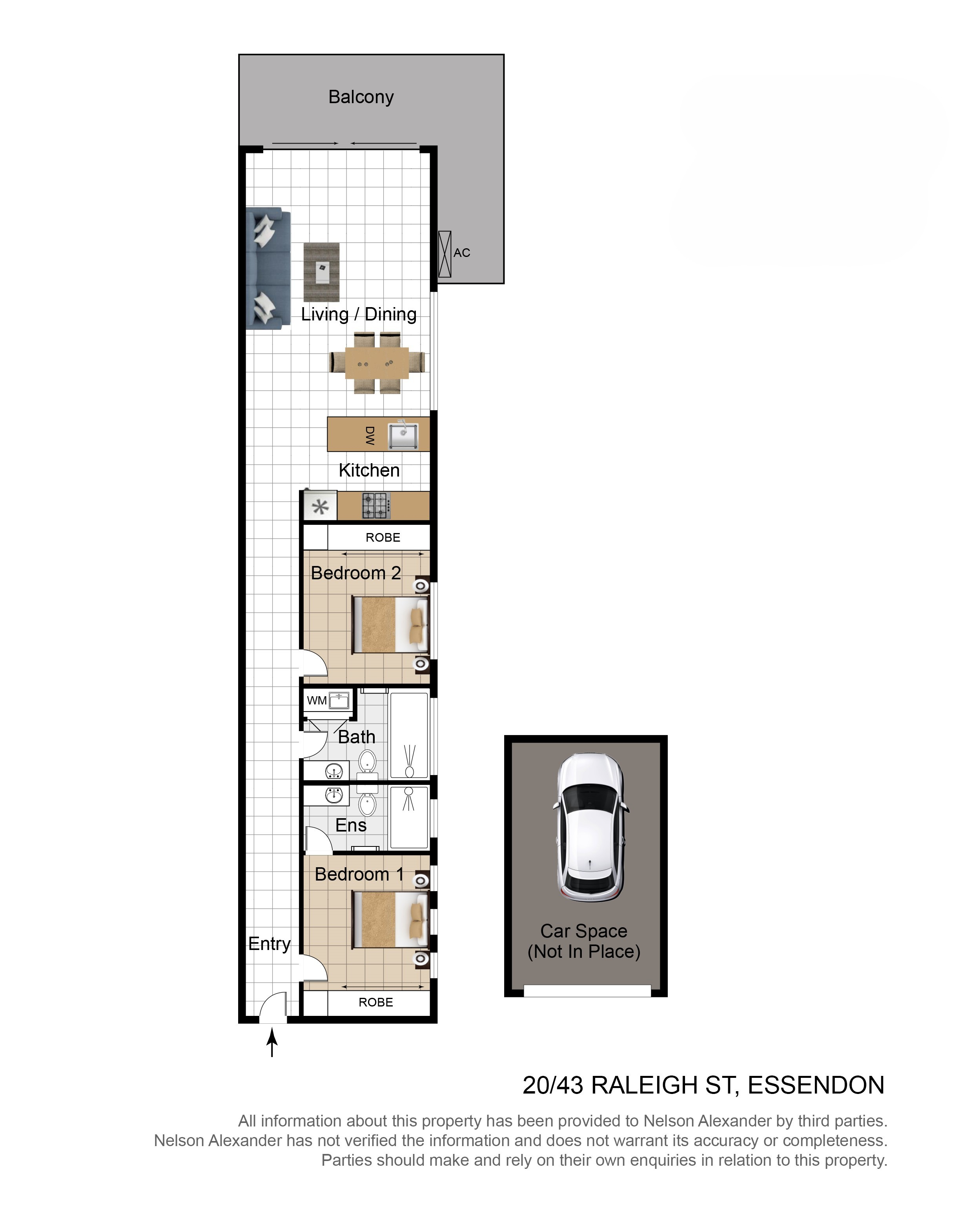 Floorplan for 20/43 Raleigh Street, Essendon