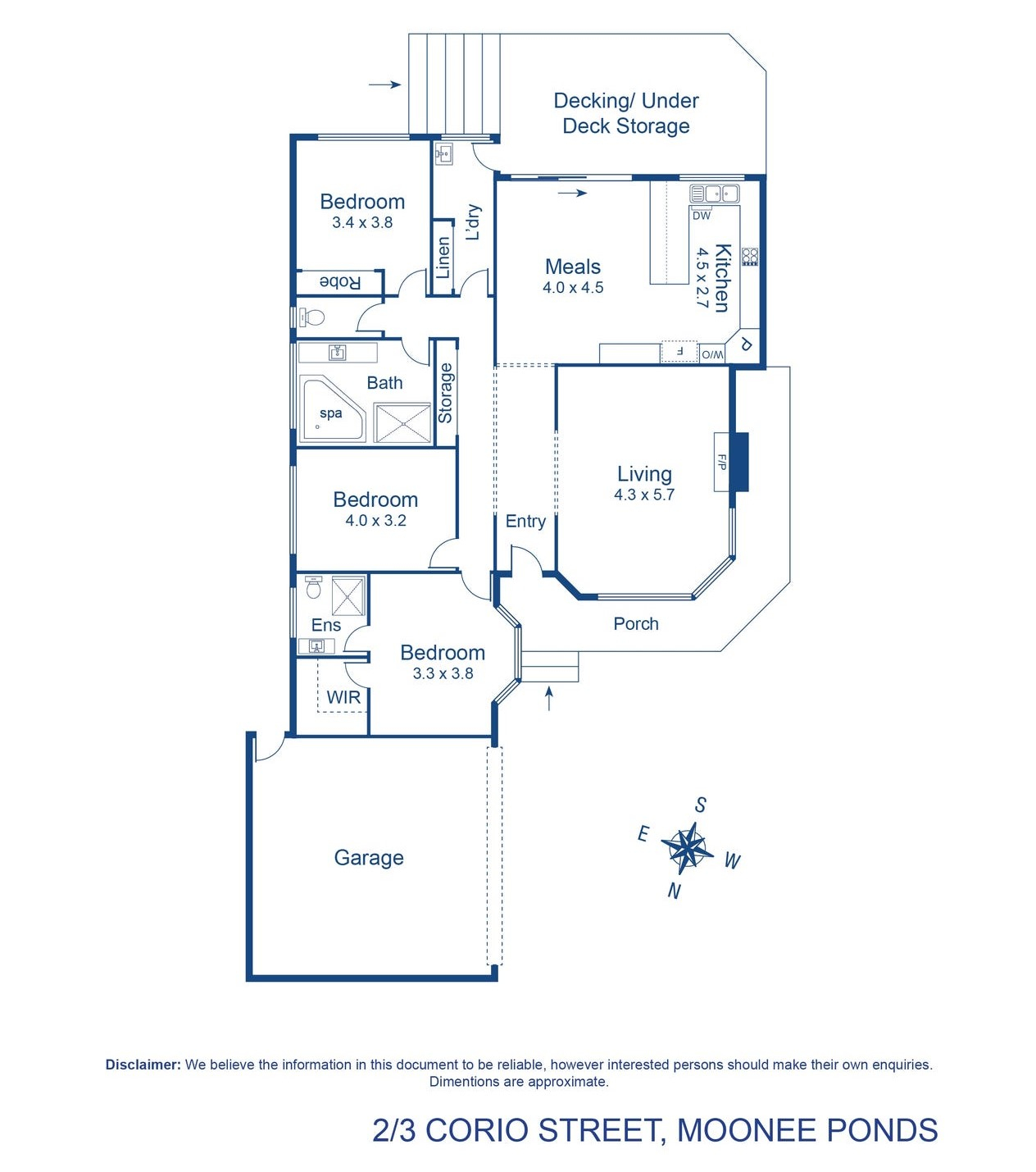 Floorplan for 2/3 Corio Street, Moonee Ponds