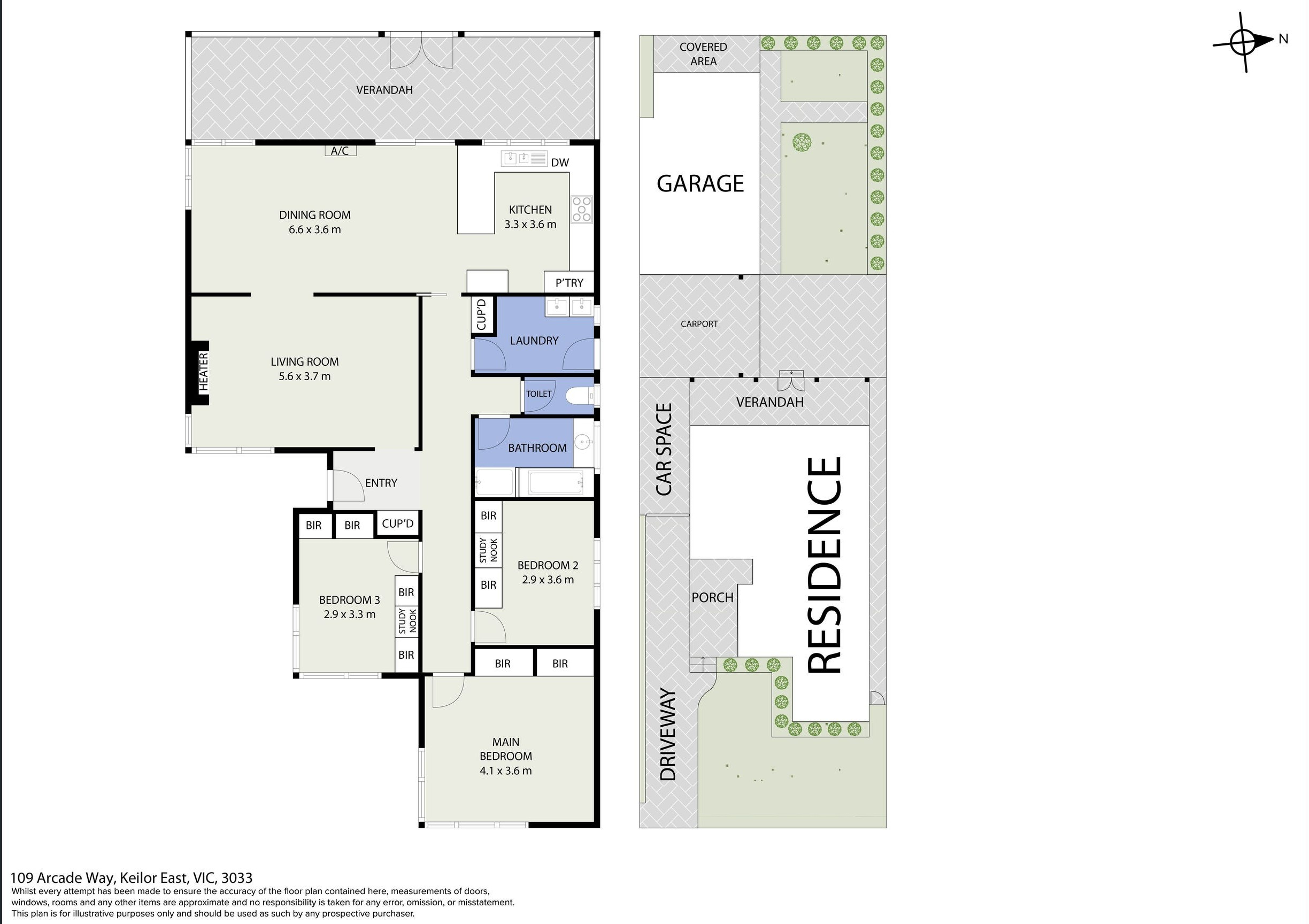 Floorplan for 109 Arcade Way, Keilor East