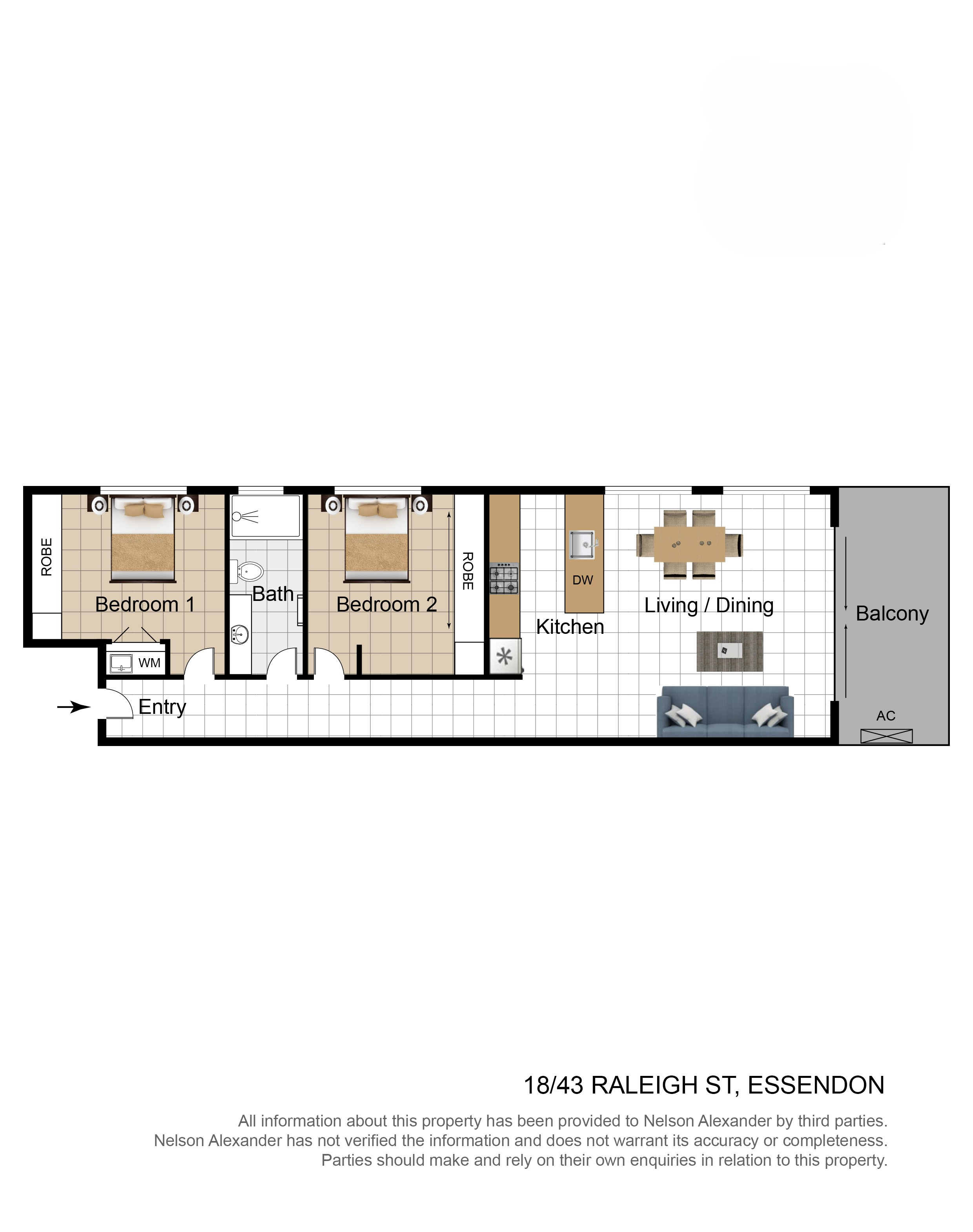 Floorplan for 18/43 Raleigh Street, Essendon