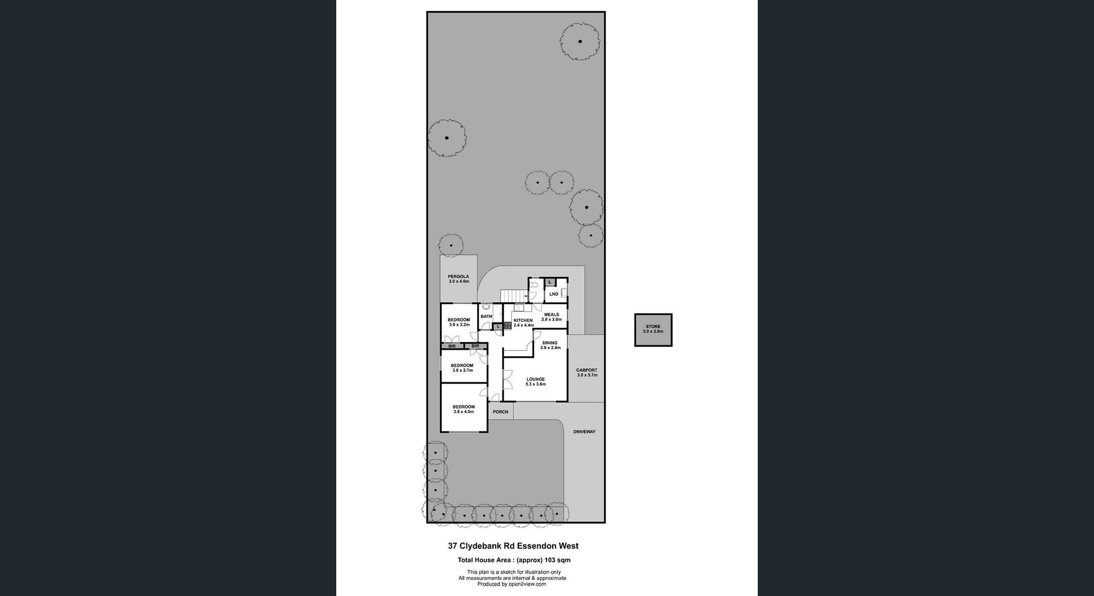 Floorplan for 37 Clydebank Road, Essendon West